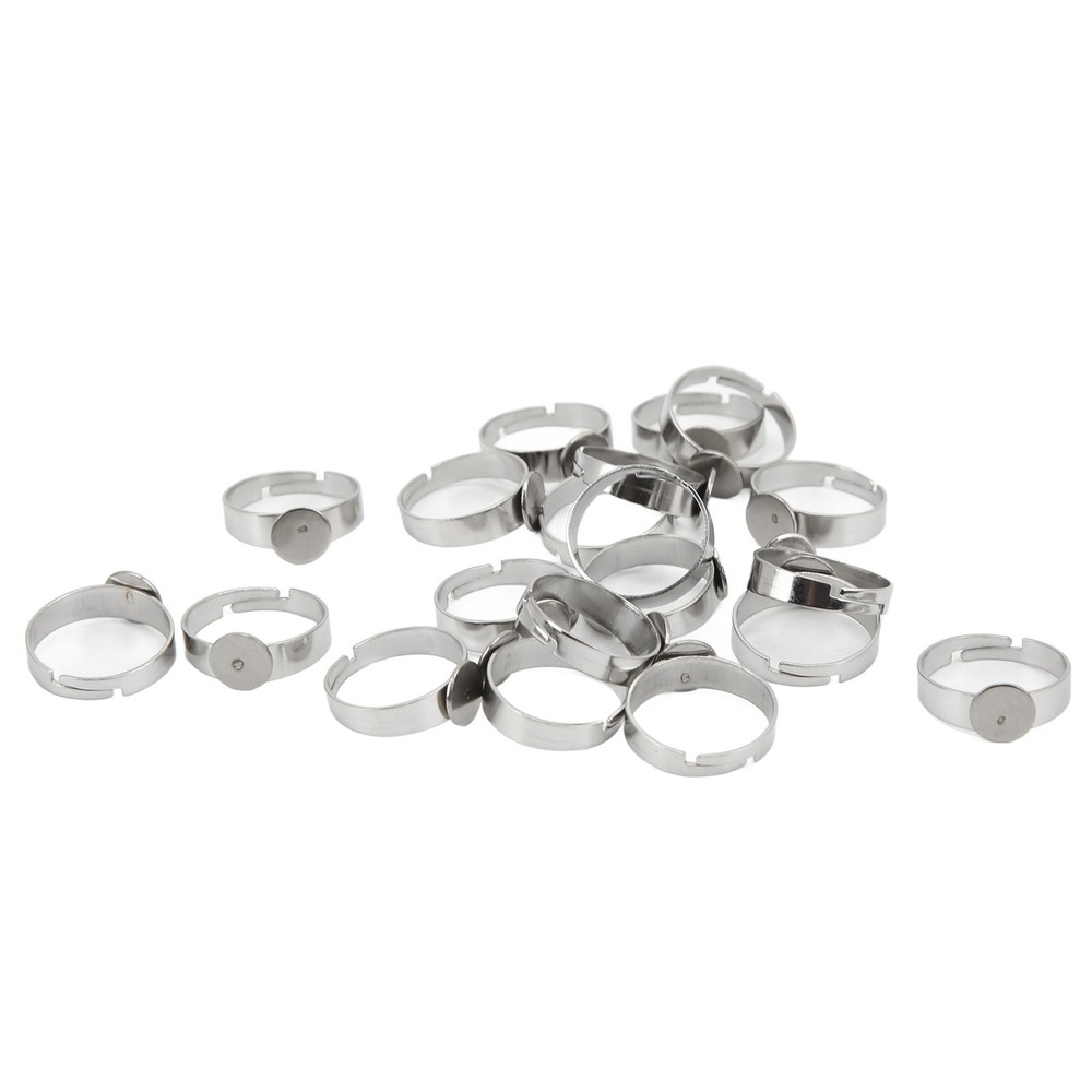 Adjustable Ring Blanks Ring Blanks 8mm Base Diameter 20PCS For Rings For