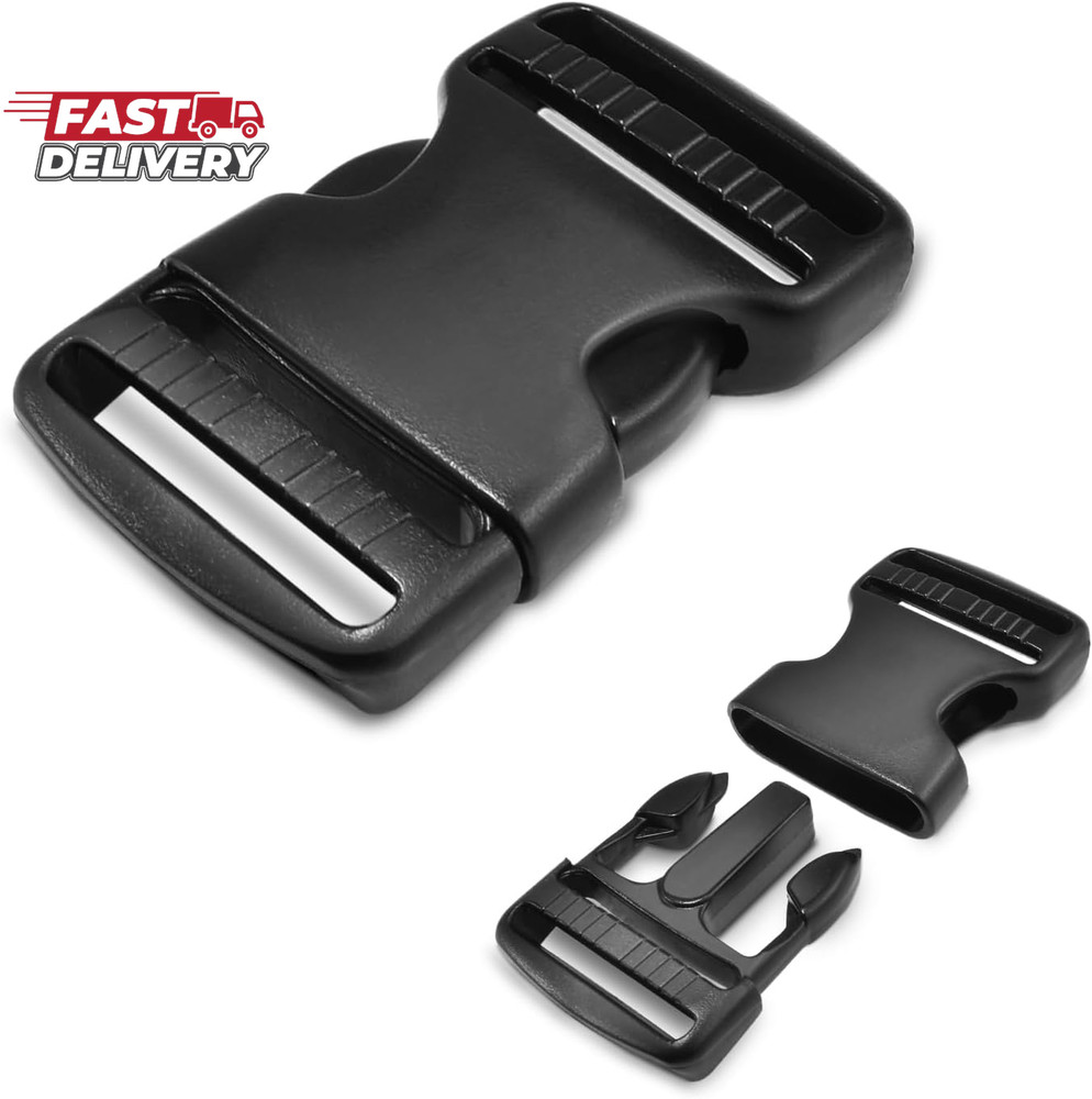 Coobigo 3Pcs 1-1/2" Plastic Buckles for Strap Replacement, Quick Side Release Bu