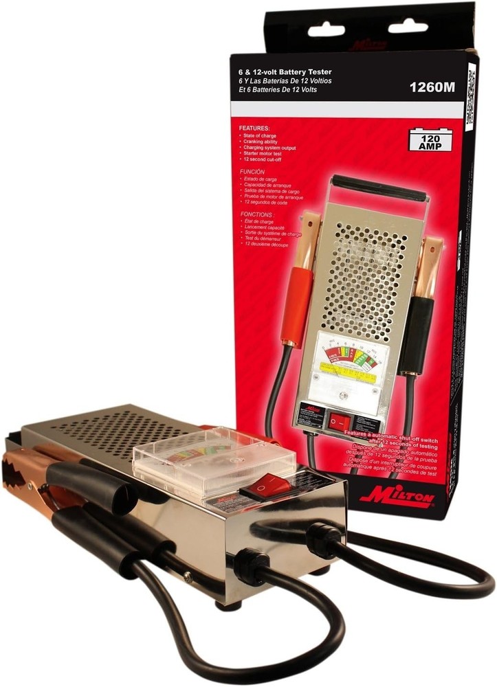 1260M 120 AMP Battery Tester, Chrome