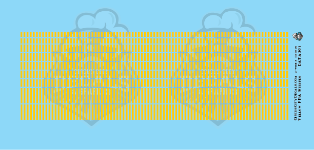 FRA 224 Yellow Stripe Waterslide HO Scale Decal Set