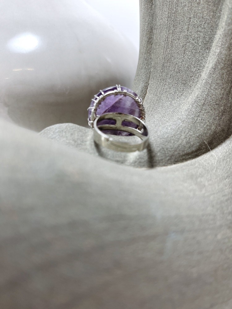 Tree of Life wire wrapped ring Amethyst