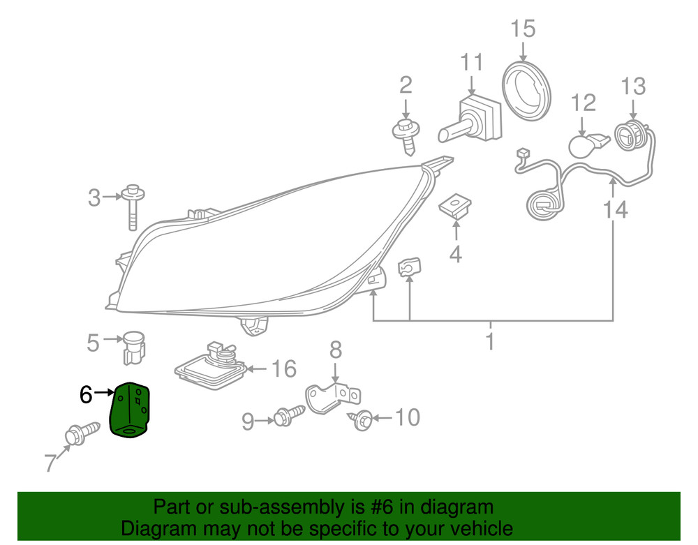 Genuine GM Head Lamp Bracket 13237560