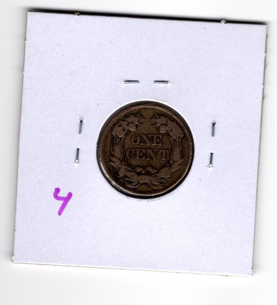 1857- Flying Eagle Cent- F- Rim Ding