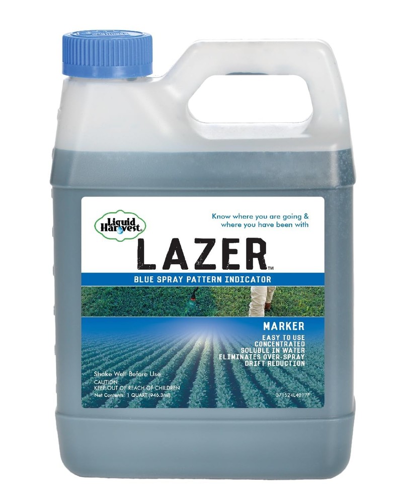 Liquid Harvest Lazer Blue - 32 Ounces - Concentrated Spray Pattern Indicator -