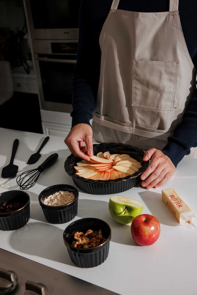 10-Piece Ceramic Bakeware Set Black