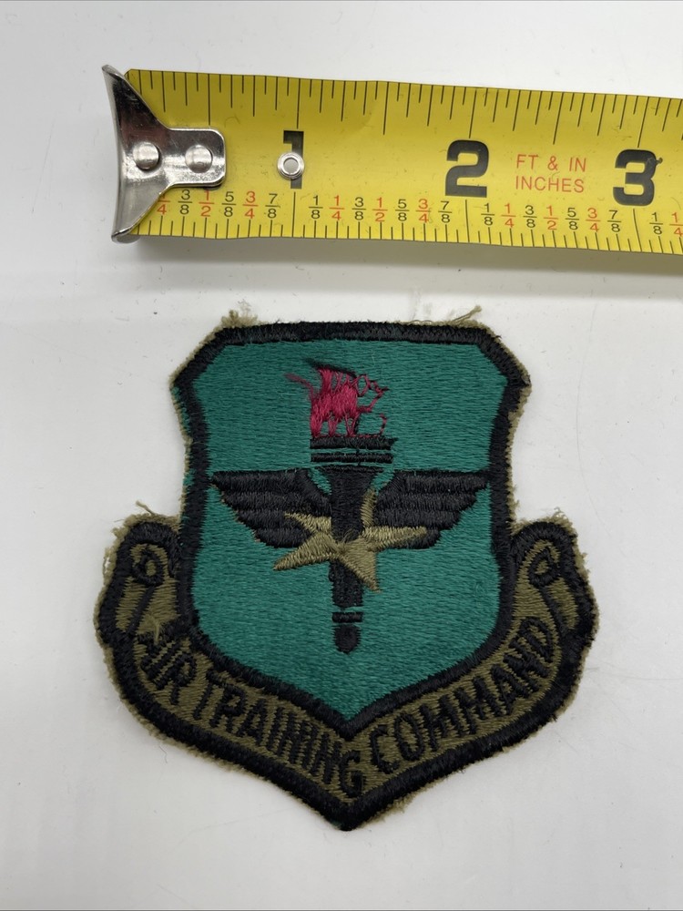 U.S. Military USAF Air Training Command Patch Insignia ERROR Cut White Back Sub