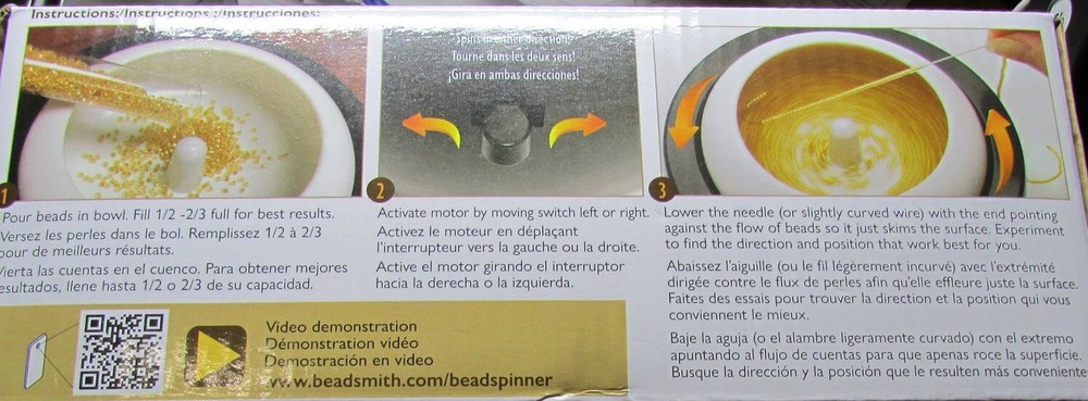 Bead Spinner Spin & String (SW35) Power Automatic Bead Stringing Tool Beadsmith