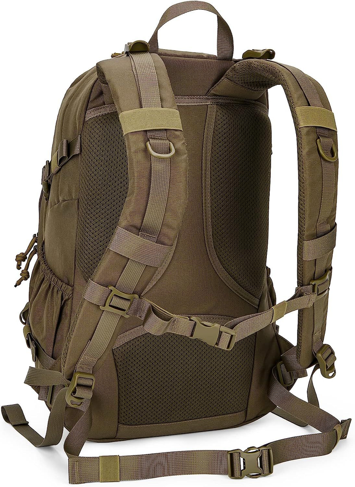Mardingtop Small Tactical Backpack,Molle Hiking Backpack for 6539-khaki-25l