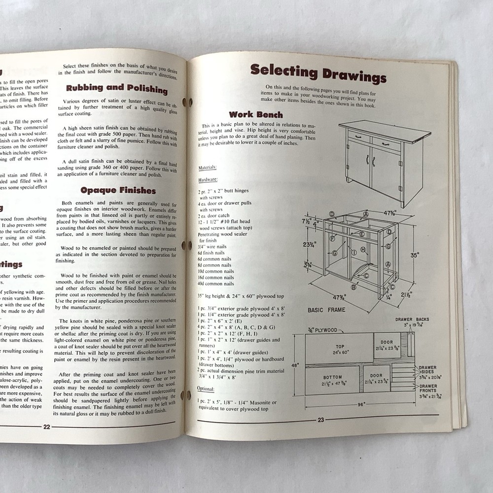 Vintage 4-H Woodworking Manuals Complete Set Units 1-4 Carpentry Program