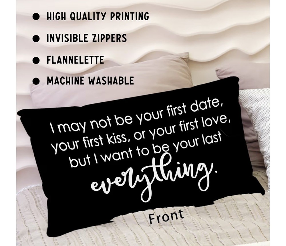 Romantic Couple Pillowcase Set with Heart Design