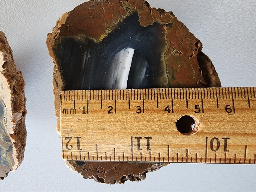 Priday Agate Oregon cut in half unpolished