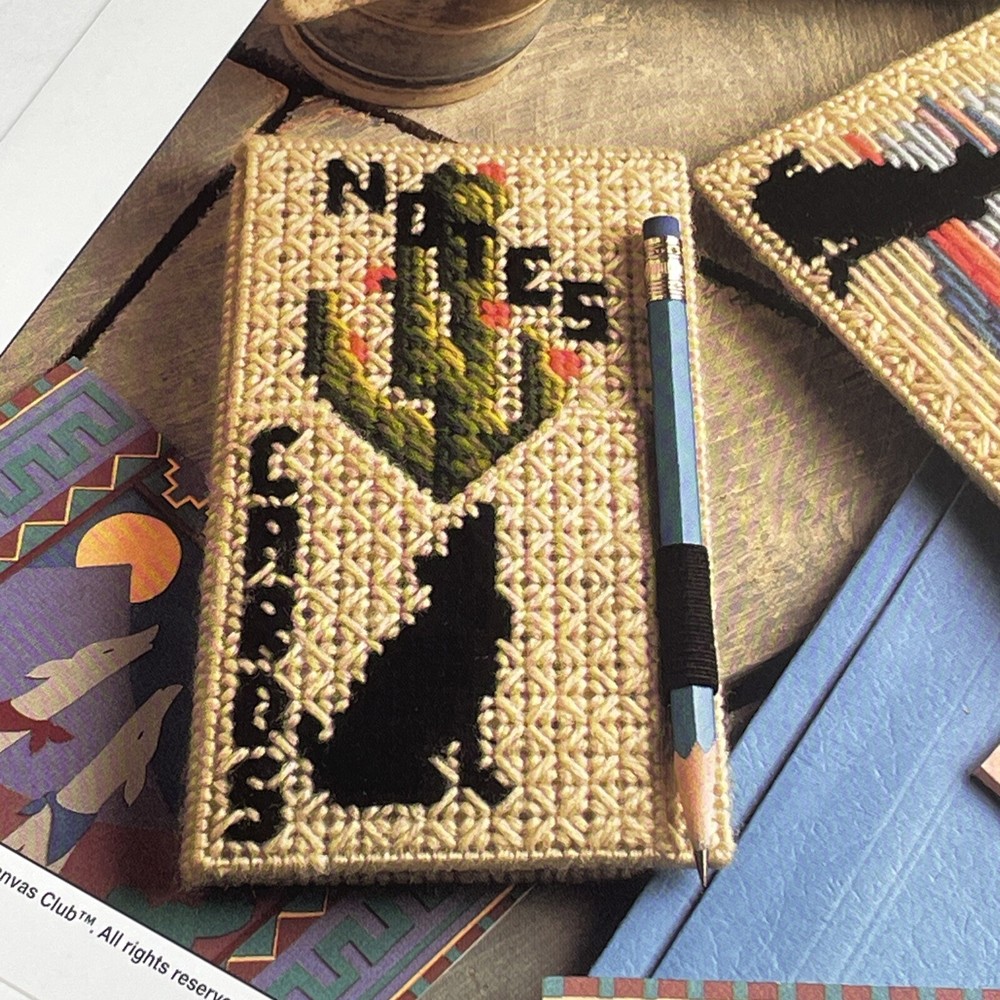 Southwest Set Notepad & Tissue & Checkbook Holder Annie's Plastic Canvas Pattern