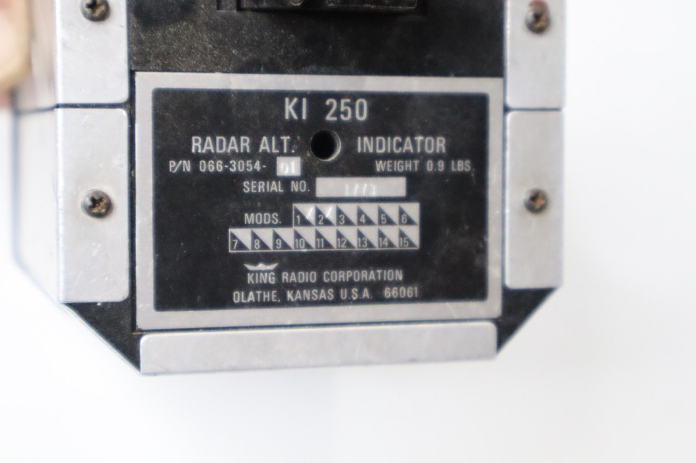 Bendix King KI 250 Radar Altitude Indicator 066-3054-01