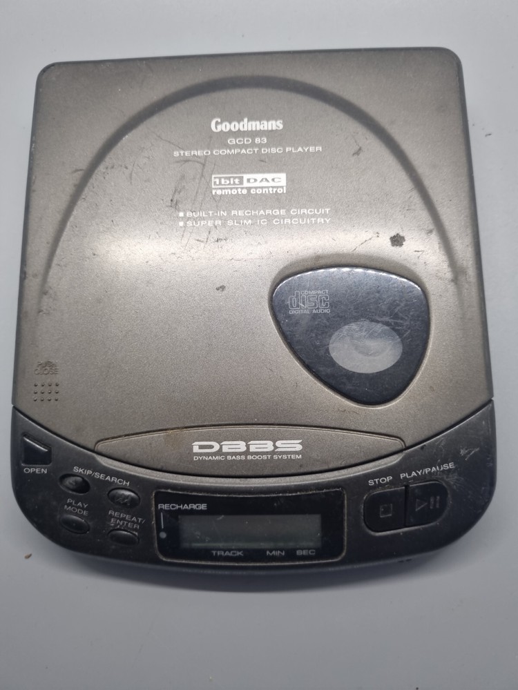 Goodmans GCD83 Portable CD Player - Retro Vintage-untested