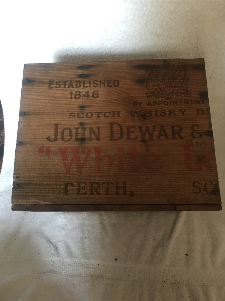 Vintage Scottish Dewars Wooden Crate