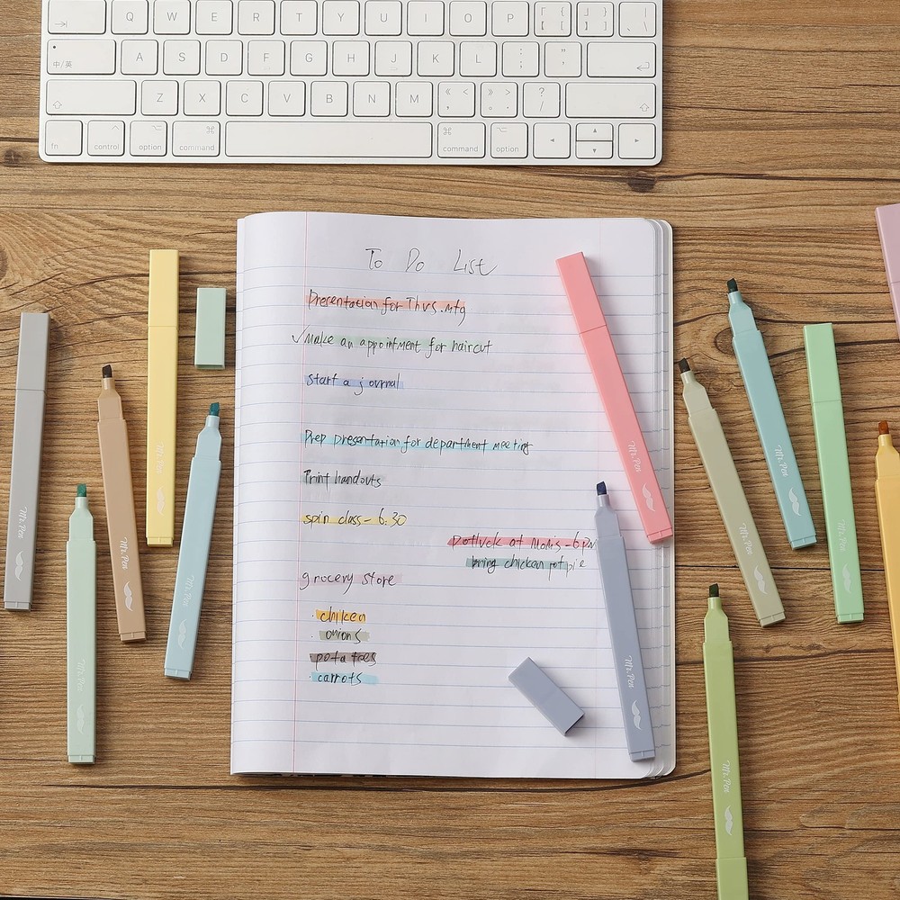 Mr. Pen- Aesthetic Highlighters, 20 pcs, Chisel Tip, 20 Pack, Pastel Colors