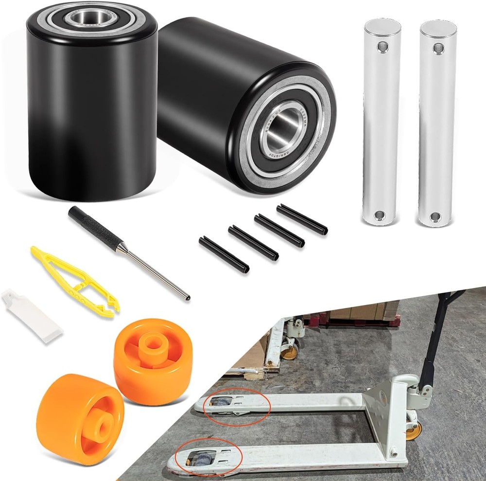 PTH50 Pallet Jack Front Load Wheels Replacement Kit for Crown PTH50 Pallet Jack
