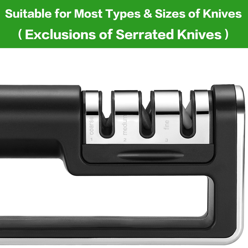 KNIFE SHARPENER Professional Ceramic Tungsten Kitchen Sharpening System Tool
