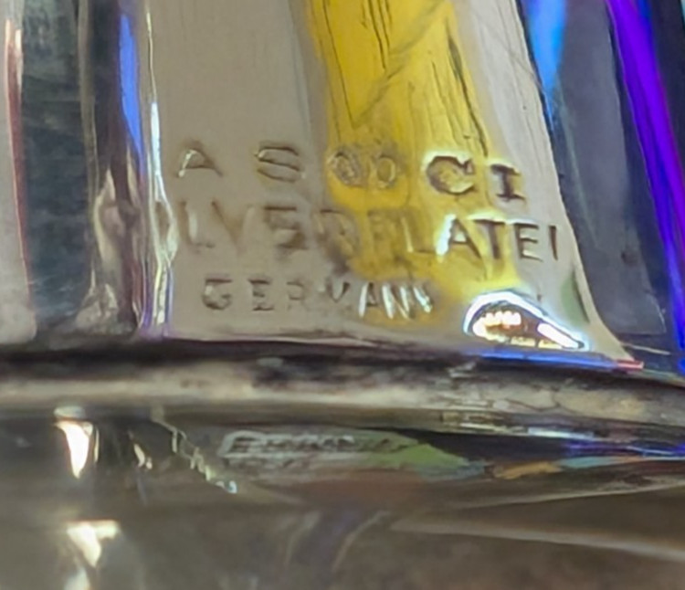Crystal Pitcher With a Silver Plated Metal