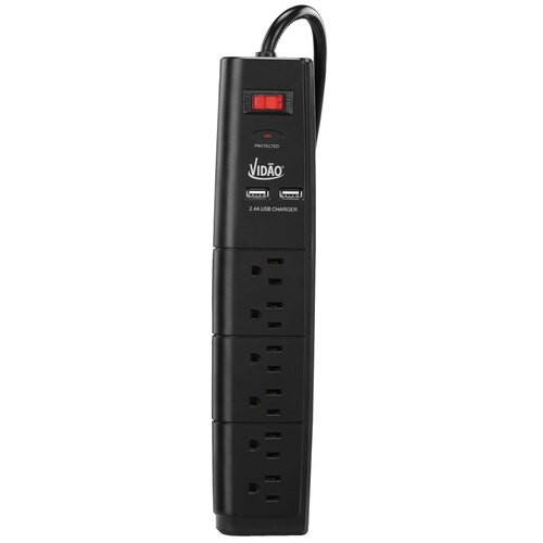 Vidao VSP6FL 6-Outlet Surge Protector