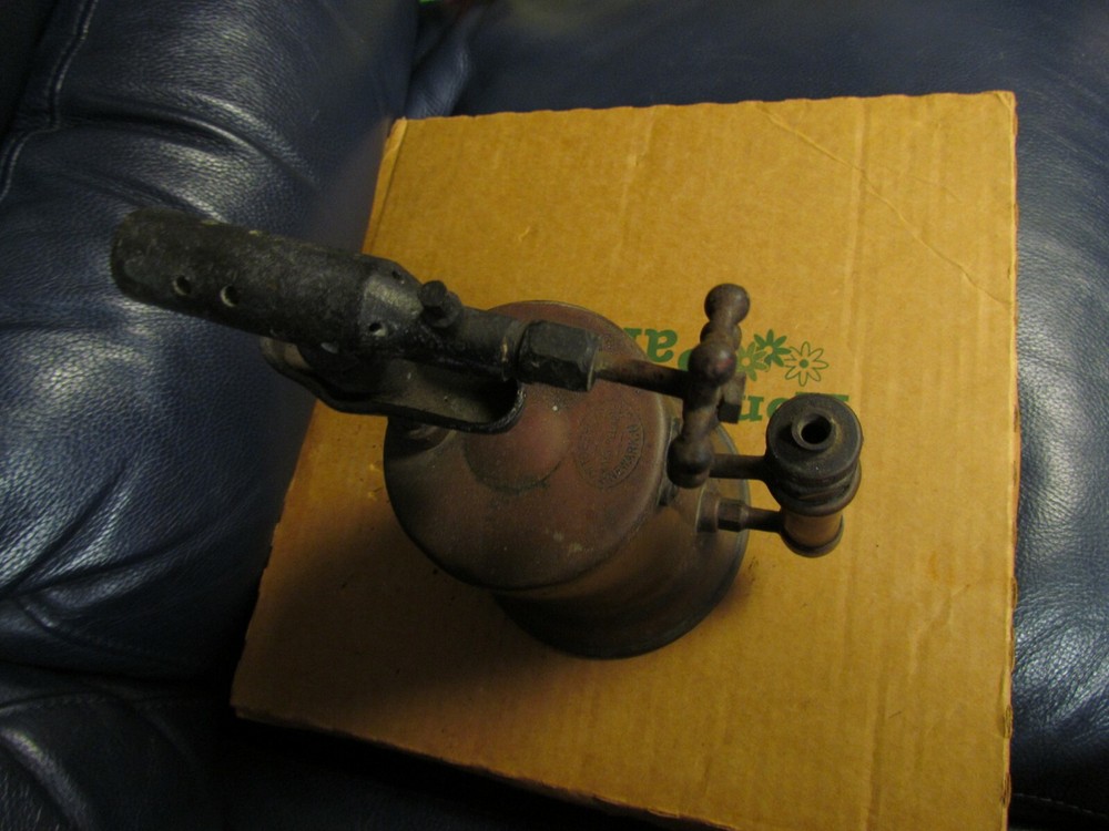 Vintage Antique Turner Brass Soder Torch Gas Blow Torch (7)