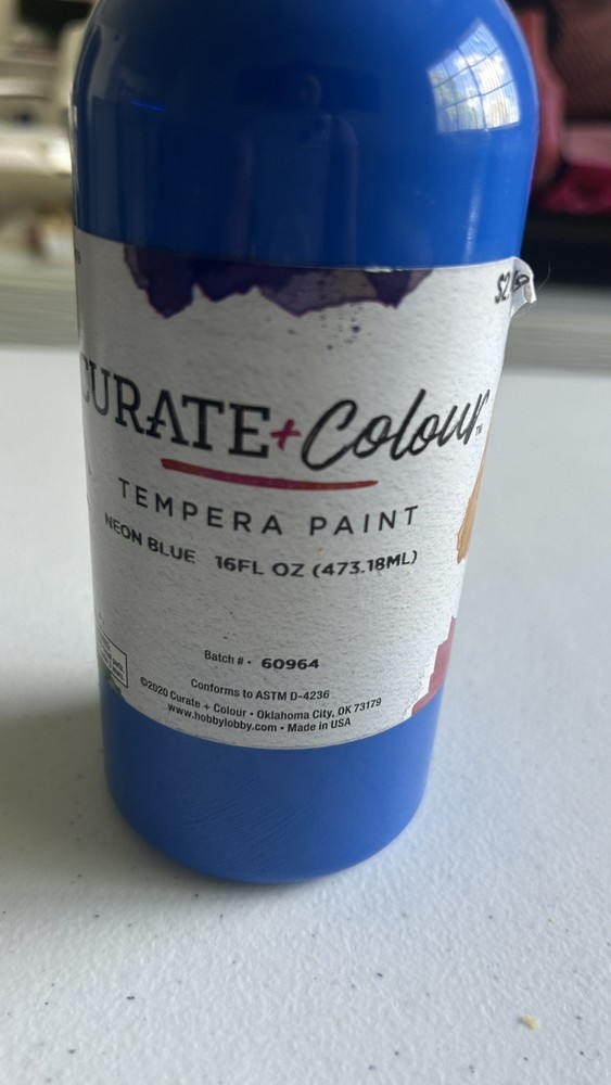 Tempera Paint Neón Blue 16oz