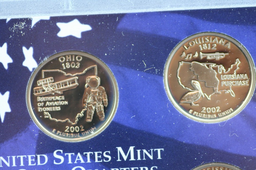 2002 State Quarters Proof Set Original US Mint Packaging