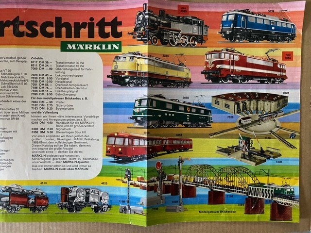 Marklin Foldout Brochure "A Good Start" - German Text 1968/1969