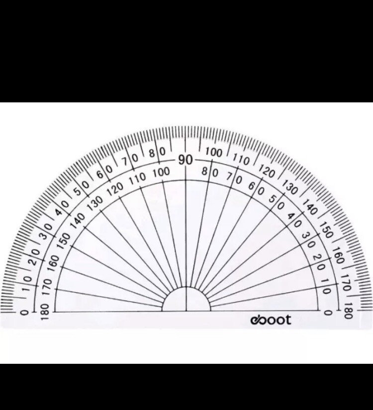 25 Pack Plastic Protractors Bulk Math Protractor 180 Degrees 4 Inch, Clear