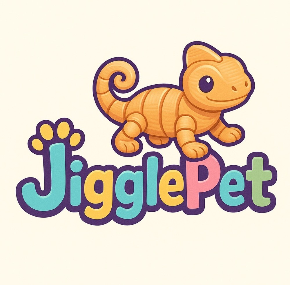 3D Printed Jiggle Pet Angry Chameleon