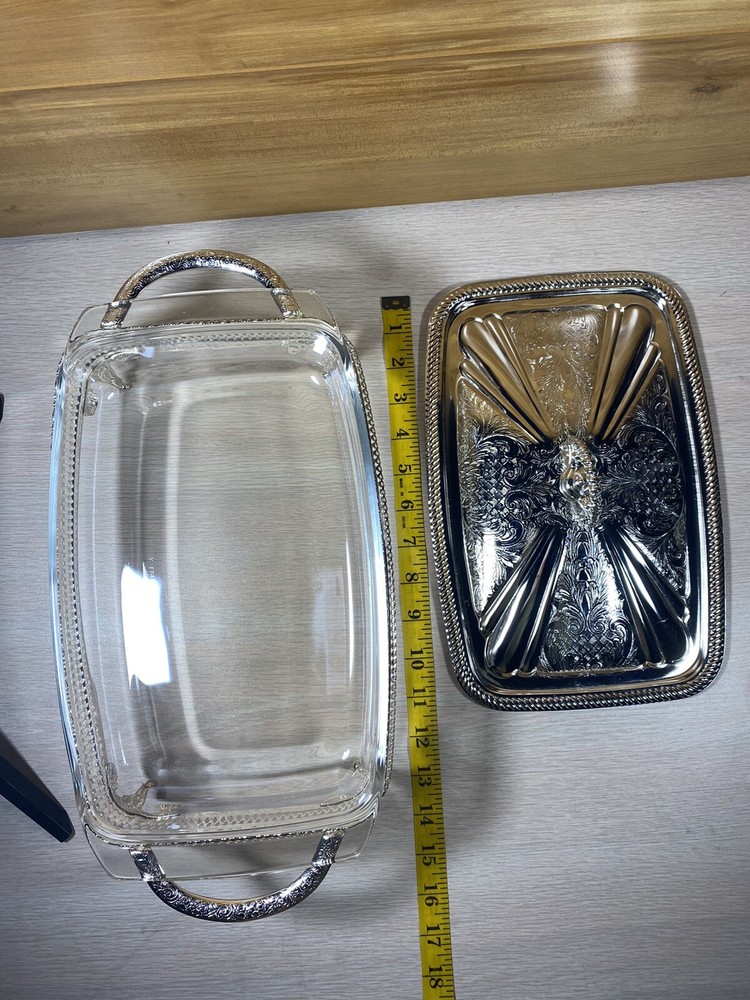 Olson-Queen Anne Silverplated Serving Dish Tableware Dining Made England Vintage
