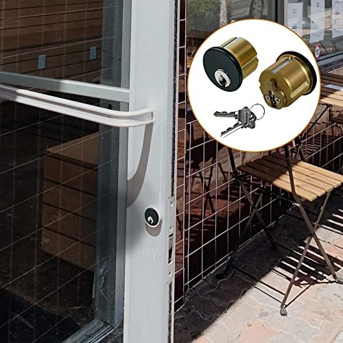 Storefront Door Lock Alsecure Commerical Swing Deadbolt 1.1/8" Backset Silver