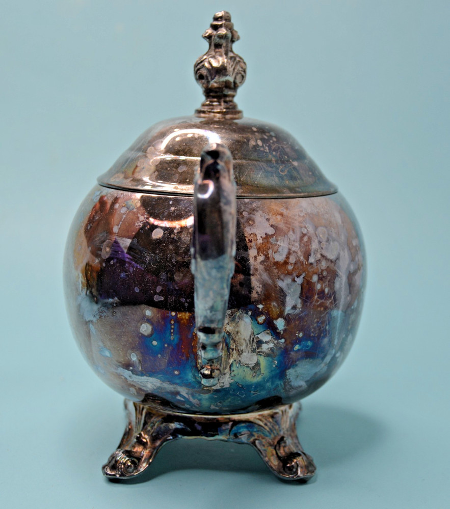 F B Rogers silverplate Sugar bowl tarnished