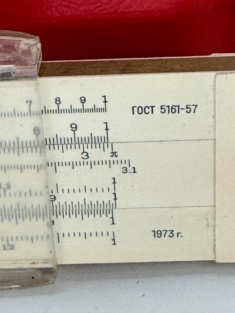 Slide Rules two Soviet made with red 1 case