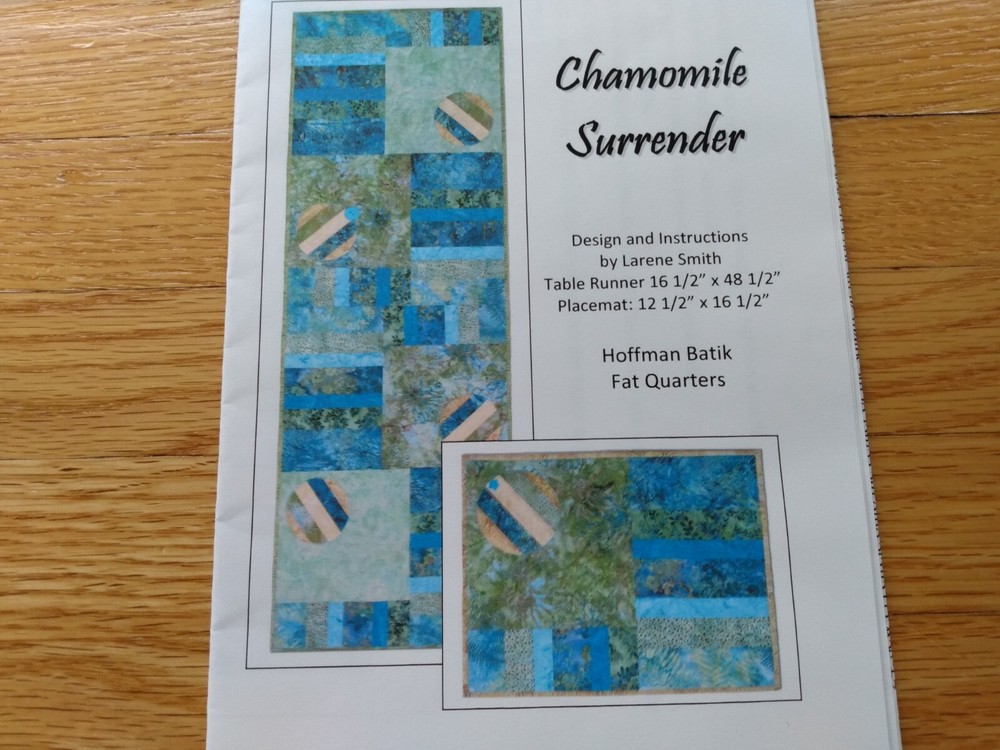 Placemats & Table Runner Quilting Sewing Pattern "Chamomile Surrender"