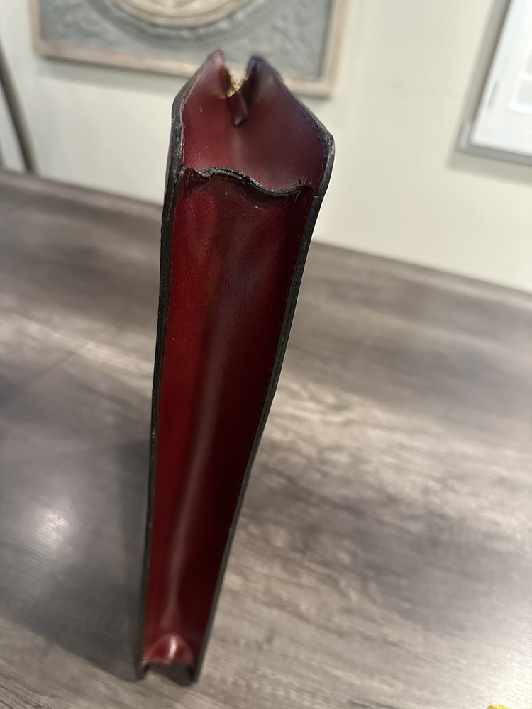 vintage leather document holder