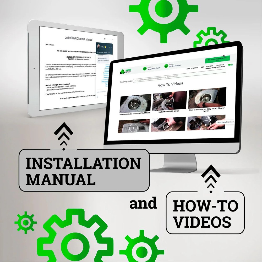 KeepRite PGF348080H00A1 Blower Motor X13 1 HP