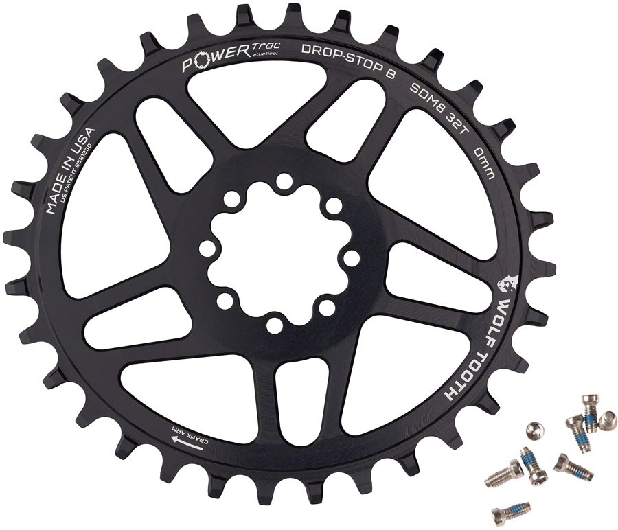 Wolf Tooth Elliptical Direct Mount Chainring - 32t, SRAM Direct Mount, Drop-Stop