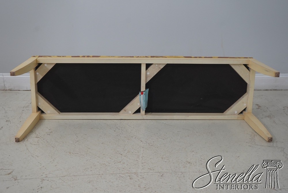 L72017: HENKEL HARRIS Paint Frame Upholstered Window Bench