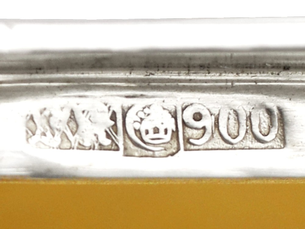 Antique German Silver and Enamel Box 1920s