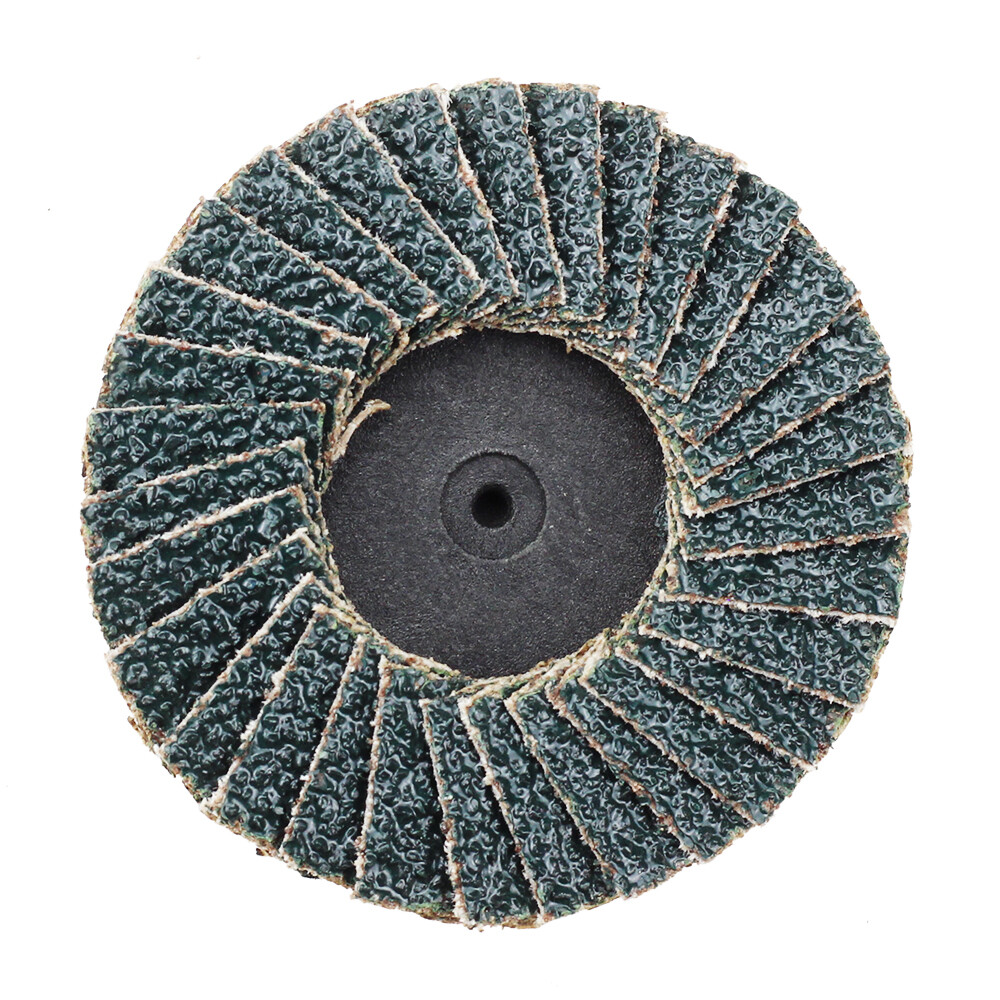 100 Pack - 2" Mini Flap Discs 40 Grit Quick Change Sanding Roloc Style Type R