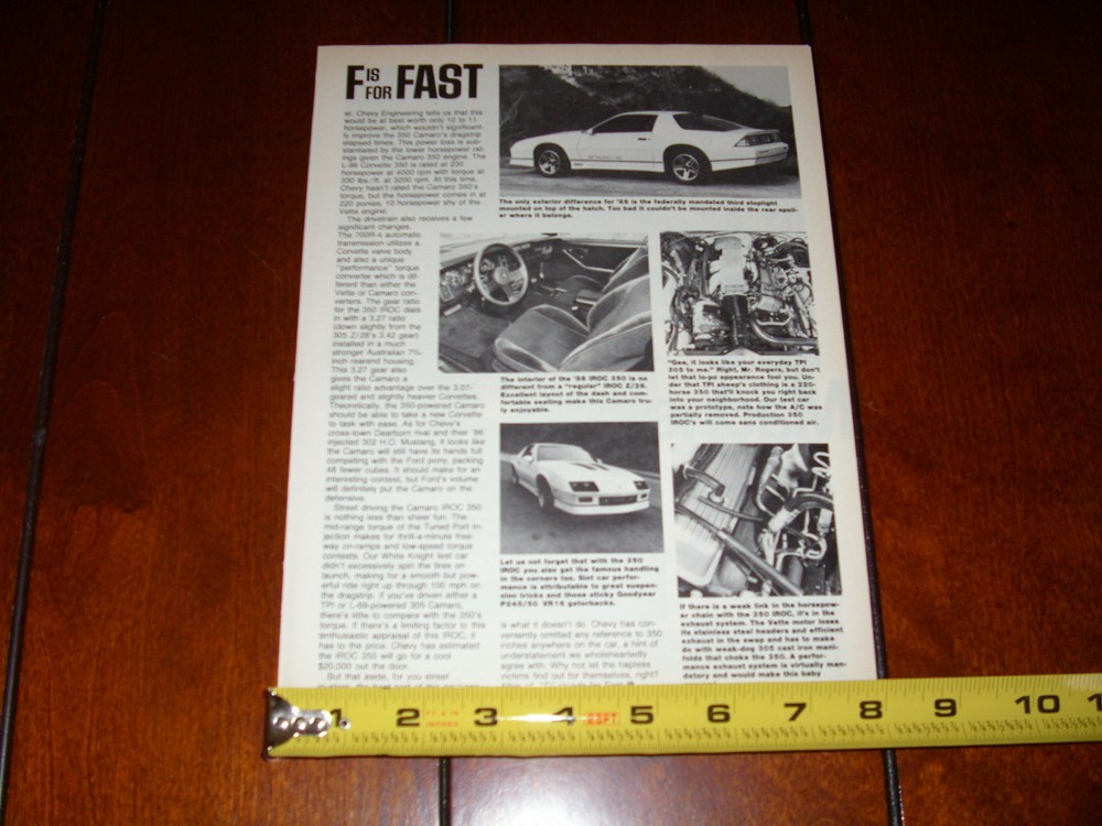 1986 CAMARO IROC-Z ORIGINAL ARTICLE