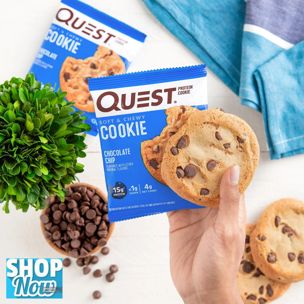 Quest Soft & Chewy Protein Cookie, High Protein, Chocolate Chip, 4 Count