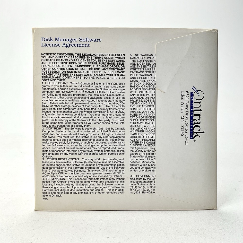 Ontrack Computer Systems For Maximum Drive Disk Manager Installation Utility