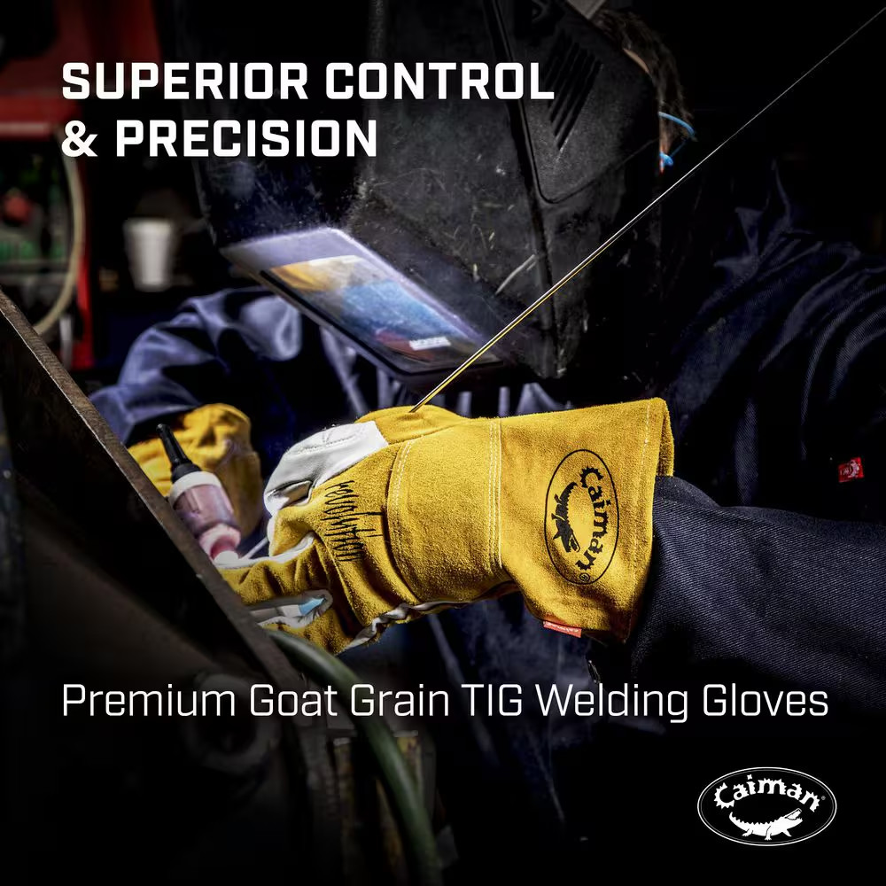 Medium Premium Goat Grain Tig/Multi-Task Welder'S Glove with Split Cowhide Back