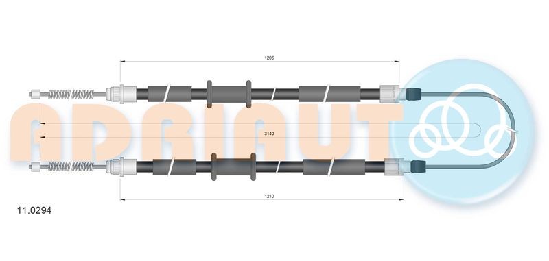 Cable Pull, parking brake ADRIAUTO 11.0294