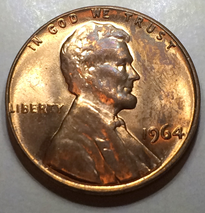 1964 Lincoln Cent Unc RB- Spike Head- Unlisted
