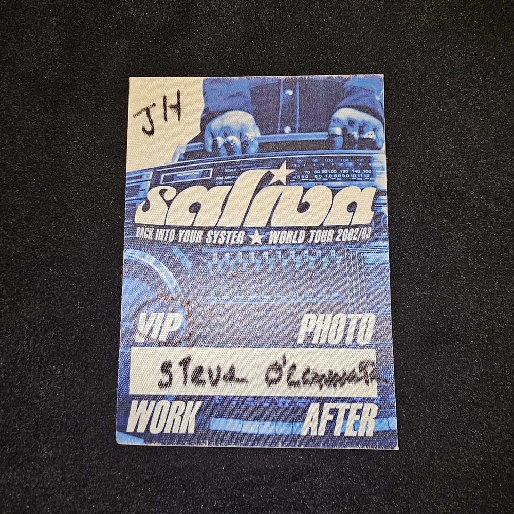 Saliva Unused VIP Satin Pass 2002/03