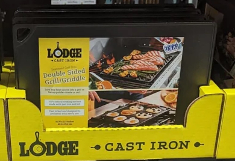 Lodge Seasoned Cast Iron Double Sided Grill/Griddle