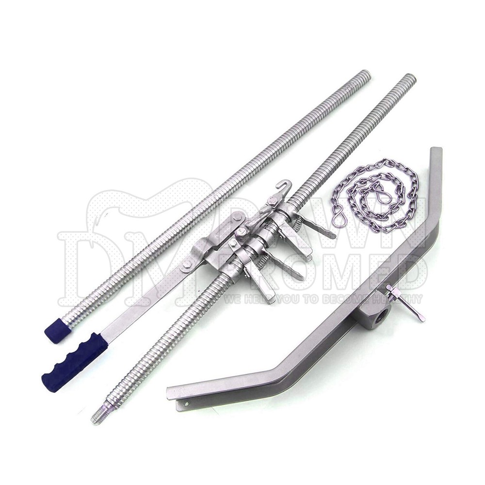 7 Pcs Calf Puller OB Handle & OB Chains Cattle Birthing Delivery Complete Set